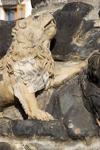 Image of Lion Statue Detail