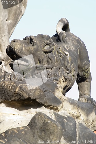 Image of Lion Statue Detail