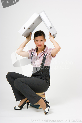 Image of girl in the house of books