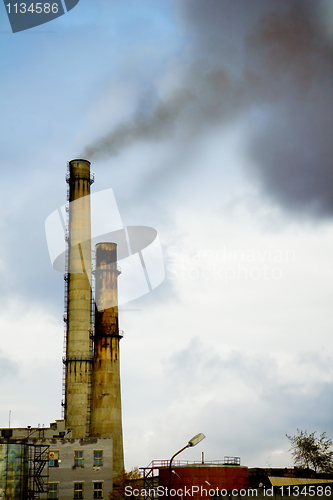 Image of factory smokestack tube