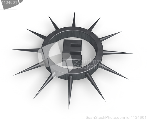 Image of spiky letter e