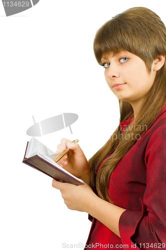 Image of Girl with notebook