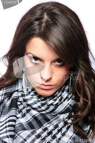 Image of woman with a scarf