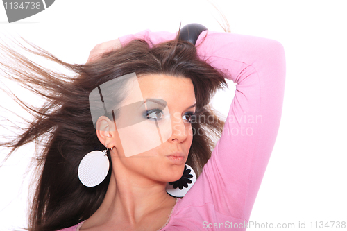 Image of beautiful casual woman portrait