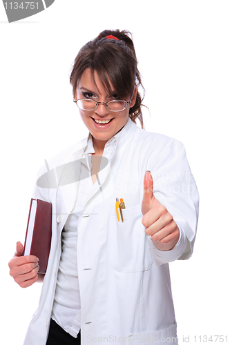 Image of Female doctor holding a notebook