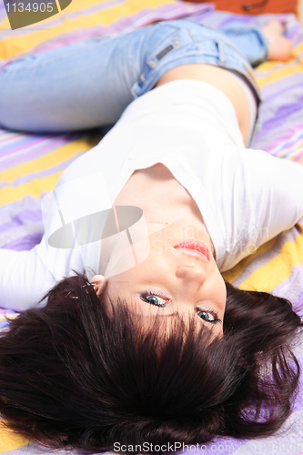 Image of woman in bed