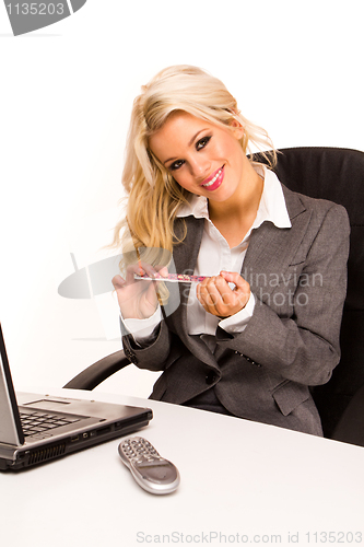 Image of Woman at desk