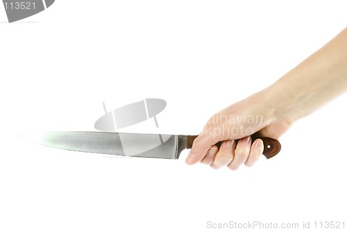 Image of Large Knife in Hand