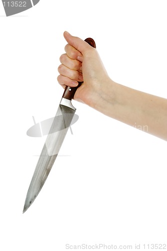 Image of Large Knife in Hand