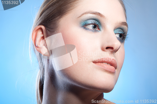 Image of blue makeup