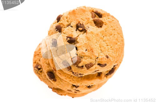 Image of Chocolate Chip Cookies isolated on the white