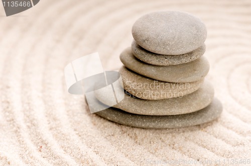 Image of Zen. Stone and sand 