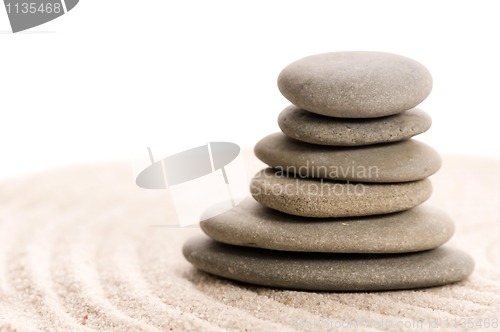 Image of Zen. Stone and sand 