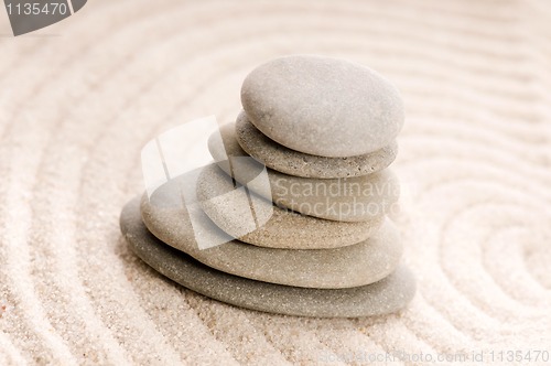 Image of Zen. Stone and sand 