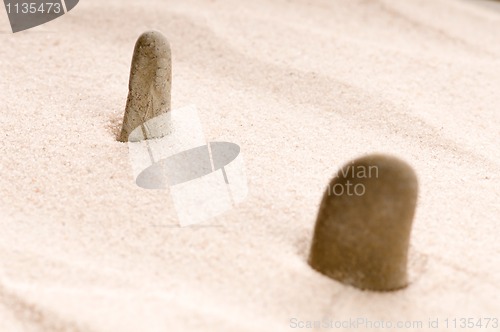 Image of Zen. Stone and sand 