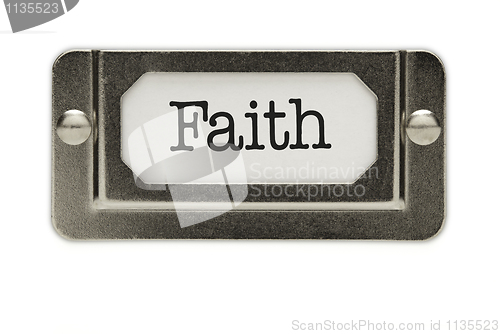 Image of Faith File Drawer Label