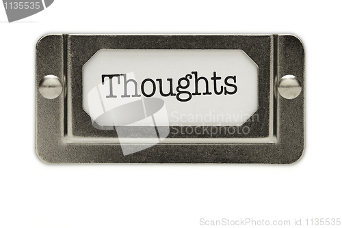 Image of Thoughts File Drawer Label