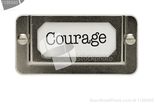 Image of Courage File Drawer Label