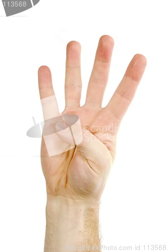 Image of Four Fingers Isolated