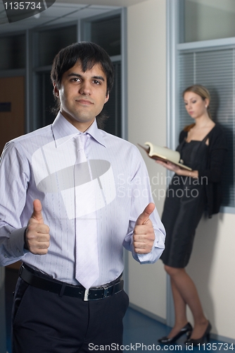 Image of Businessman With Thumbs Up