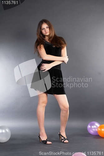Image of Beautiful and sexy brunette girl