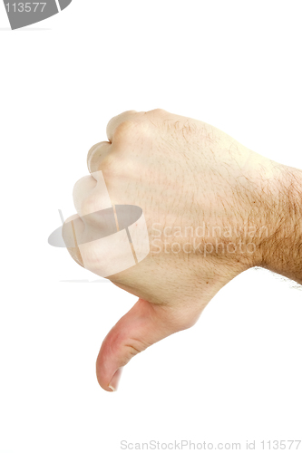 Image of Thumbs Down Isolated