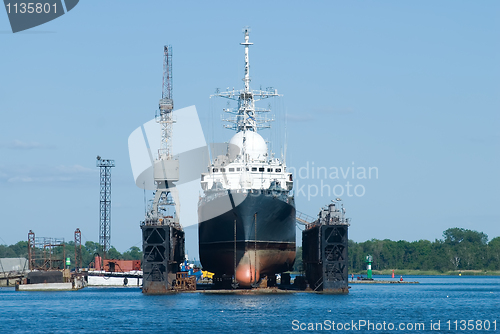 Image of A ship in Baltiysk dry dock