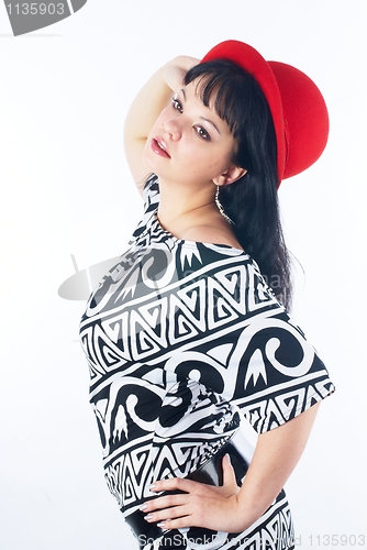 Image of Young lady in red hat