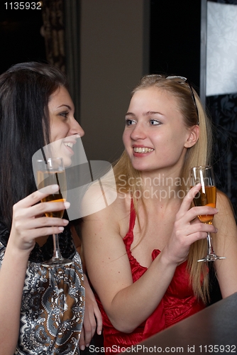 Image of Young women in a bar