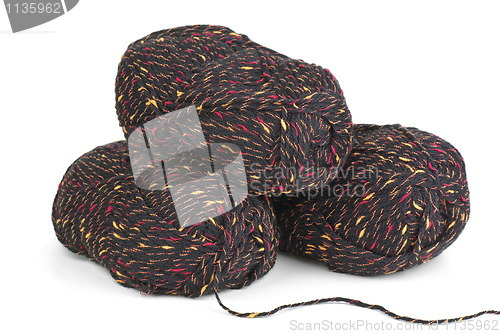 Image of Three clews of wool yarn