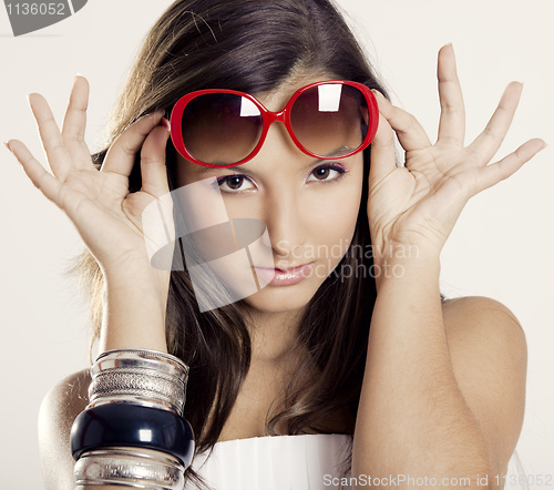 Image of Girl with sunglasses