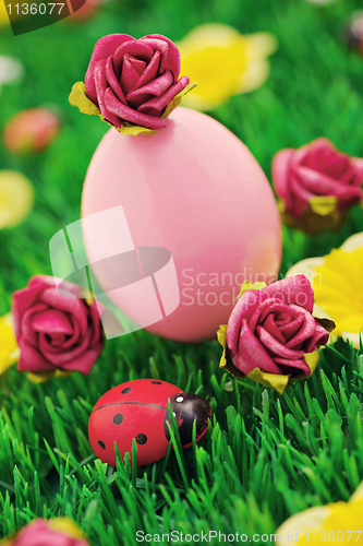 Image of Easter eggs in green 