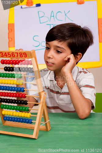 Image of A student solving a math assignment