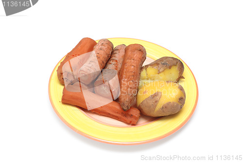 Image of  potatoes and carrots