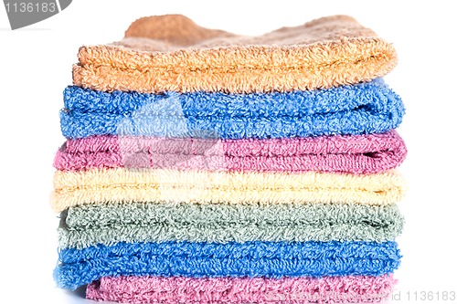 Image of stacked colorful towels