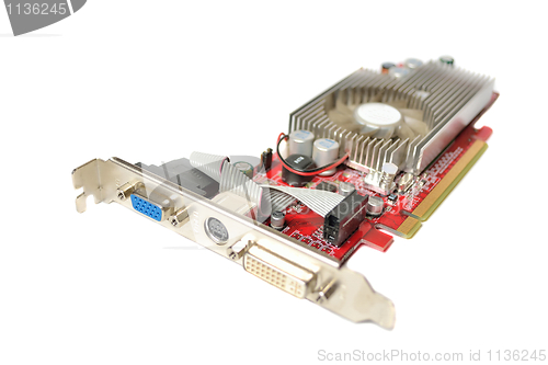 Image of Video card isolated on white