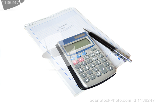 Image of Calculator and pen in the background scheduler