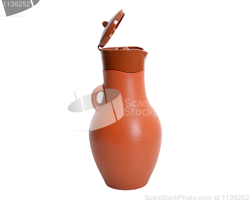 Image of Jar with a cream on a white background 