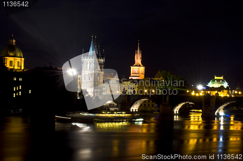 Image of Charles bridge at night