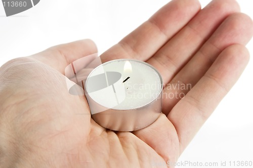 Image of Holding Tea Light