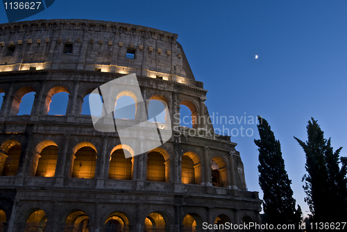 Image of Coliseum at night