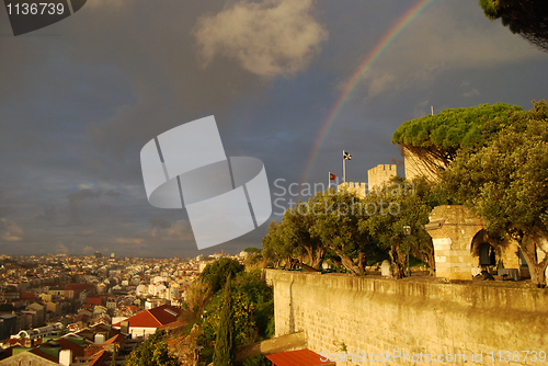 Image of Rainbow over Castelo Sao Jorge