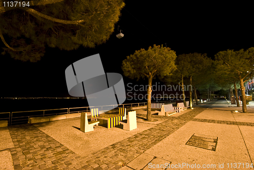 Image of Cable car at night