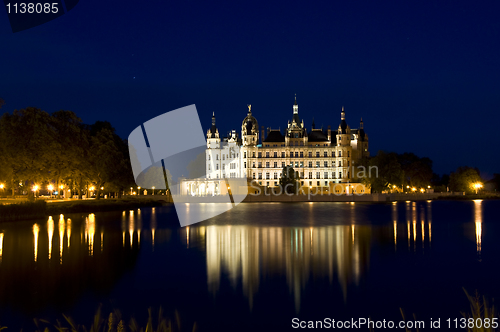 Image of Schwerin at night