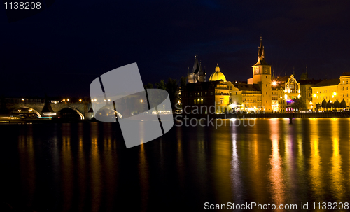Image of Charles bridge at night