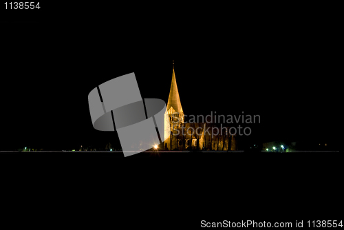 Image of church at night