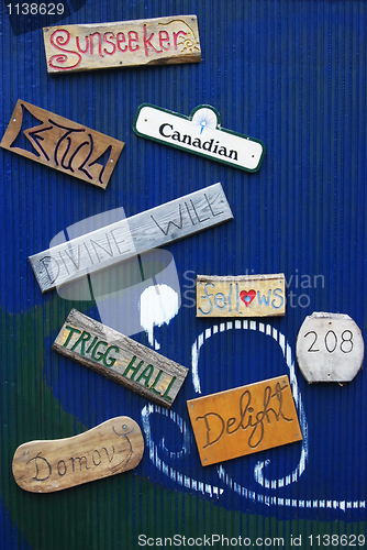 Image of Signs on a wall