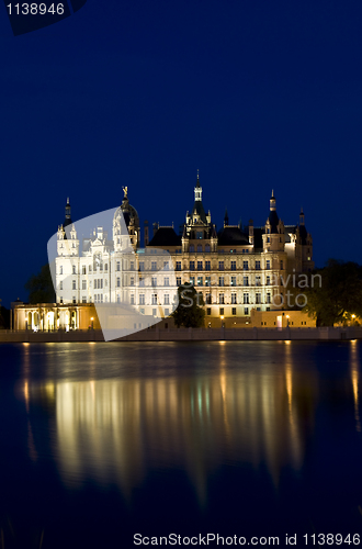 Image of Schwerin at night