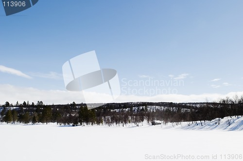 Image of Frozen Lake Landscape