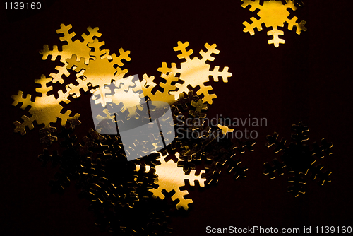 Image of golden snowflakes